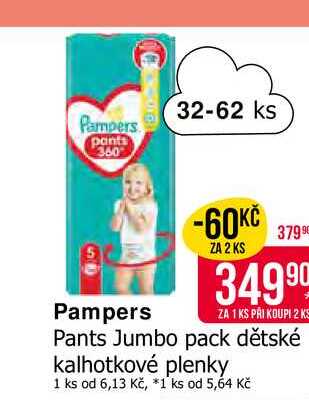 Pampers Pants Plenkové Kalhotky Velikosti různé