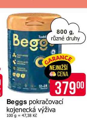 Beggs pokračovací kojenecká výživa 800 g  