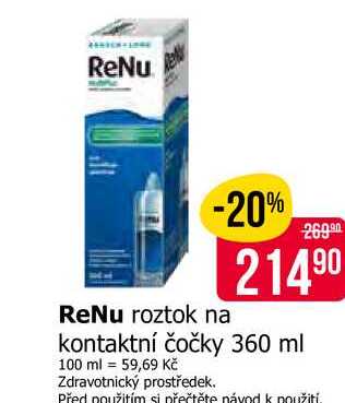ReNu roztok na kontaktní čočky 360 ml