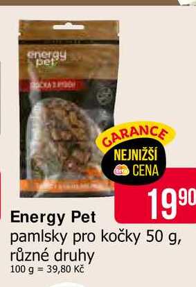 Energy Pet pamlsky pro kočky 50 g, různé druhy