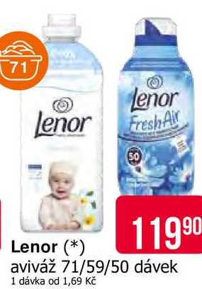 Lenor aviváž 59 dávek, vybrané druhy 