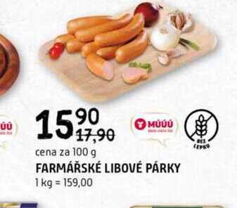FARMÁŘSKÉ LIBOVÉ PÁRKY 100g