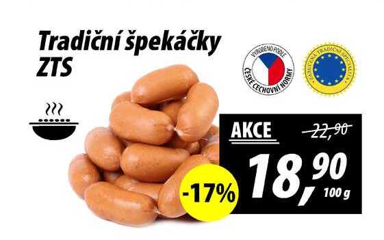 Tradiční špekáčky ZTS, 100 g