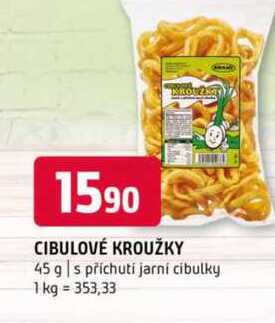 CIBULOVÉ KROUŽKY 45 g s příchutí jarní cibulky 