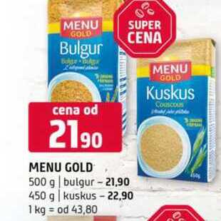 MENU GOLD 500 g bulgur 450 g kuskus