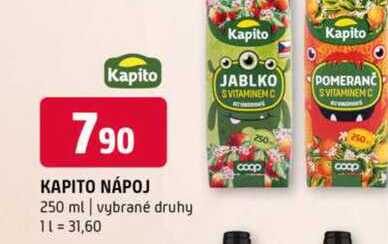 KAPITO NÁPOJ 250 ml vybrané druhy 