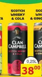 CLAN CAMPBELL SCOTCH WHIT COLA 0,25L míchaný nápoj