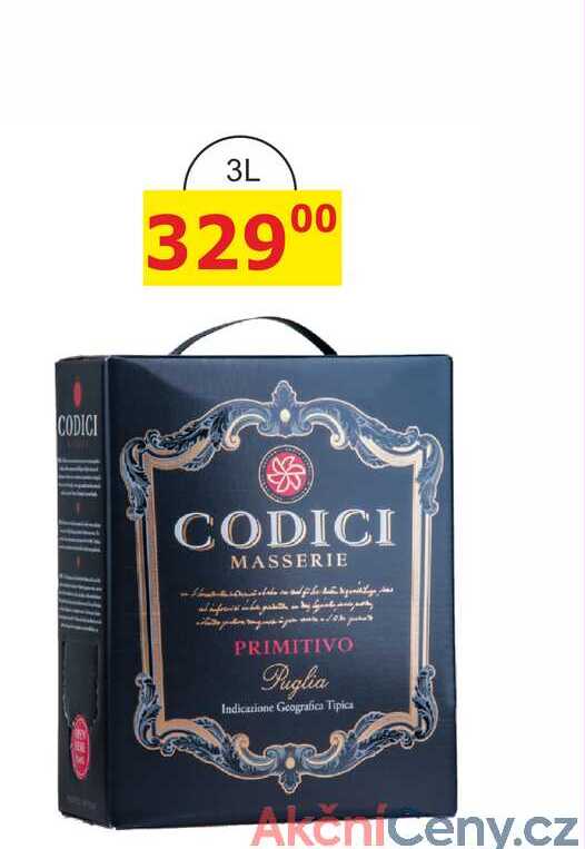 CODICI MASSERIE PRIMITIVO Puglia 3l