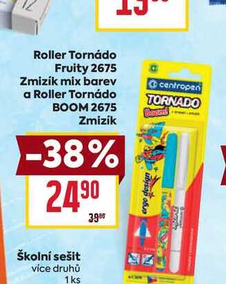 Roller Tornádo Fruity 2675 Zmizik mix barev a Roller Tornádo BOOM 2675 Zmizík