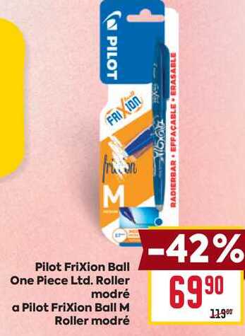 Pilot Frixion Ball One Piece Ltd. Roller modré a Pilot Frixion Ball M Roller modré 