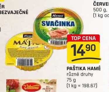 PAŠTIKA HAMÉ různé druhy 75 g 