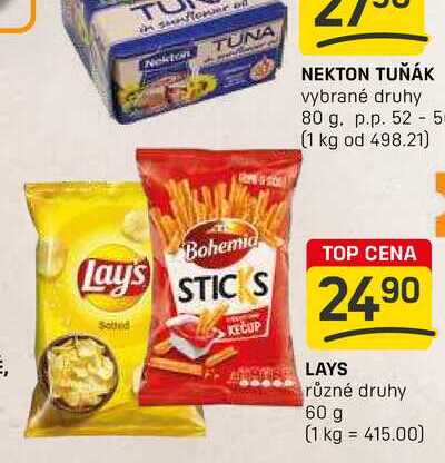 LAYS různé druhy 60 g 