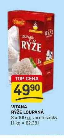 VITANA RÝŽE LOUPANÁ 8 x 100 g, varné sáčky