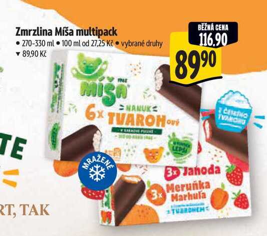 Zmrzlina Míša multipack 270-330 ml  