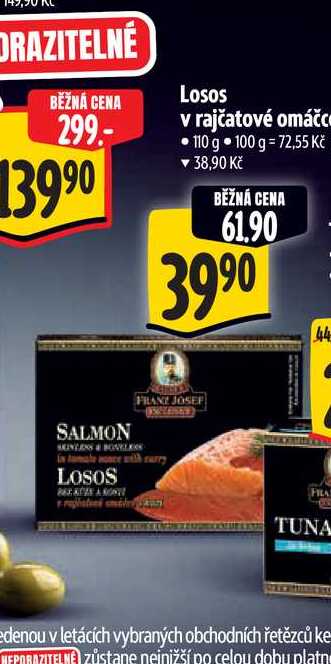  Losos v rajčatové omáčce 110 g  