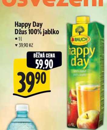 Happy Day Džus 100% jablko 1 l