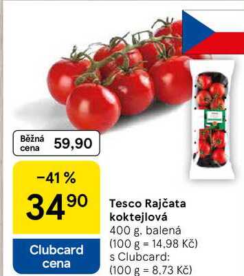 Tesco Rajčata koktejlová, 400 g, balená 