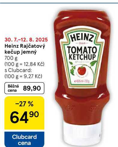 Heinz Rajčatový kečup jemný, 700 g