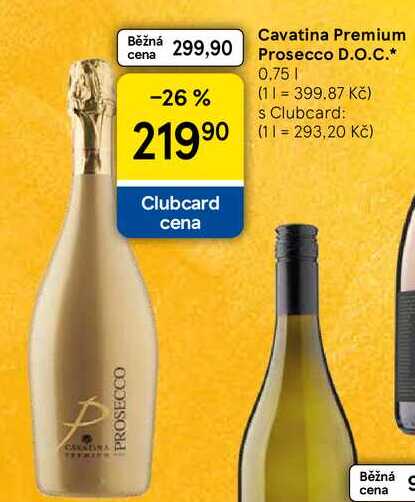 Cavatina Premium Prosecco D.O.C., 0.75 l