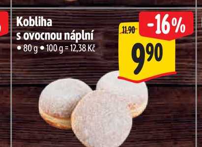 Kobliha s ovocnou náplní 80 g 
