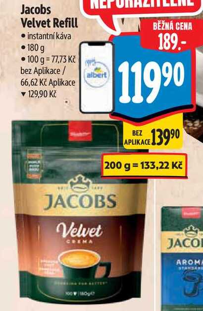 Jacobs Velvet Refill, 180 g