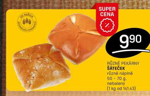 ŠÁTEČEK různé náplně 50-70 g, nebalený 