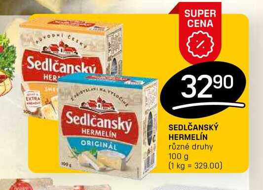 SEDLČANSKÝ HERMELÍN různé druhy 100 g