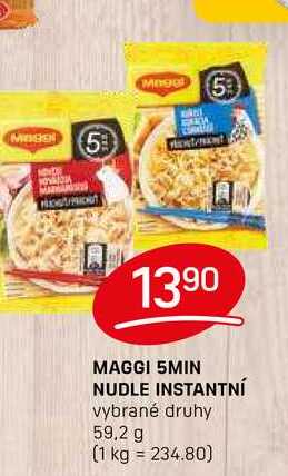 MAGGI 5MIN NUDLE INSTANTNÍ vybrané druhy 59,2 g 