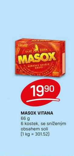 MASOX VITANA 66 g 6 kostek, se sníženým obsahem soli 