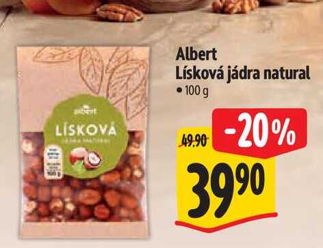 Albert Lísková jádra natural 100 g