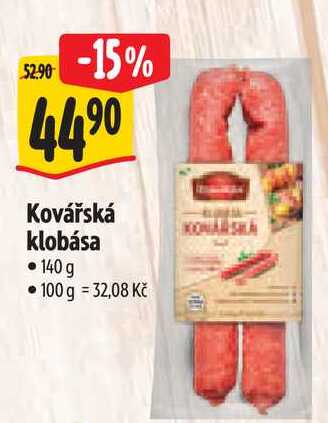   Kovářská klobása  140g 