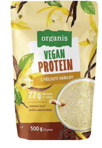 Organis Vegan protein vanilka, 500 g