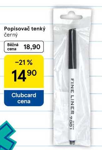 Popisovač tenký černý 