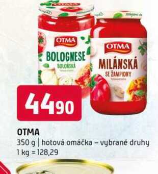 OTMA 350 g hotová omáčka vybrané druhy