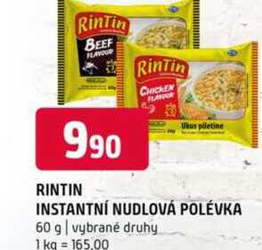 RinTin INSTANTNÍ NUDLOVÁ POLÉVKA 60 g vybrané druhy 