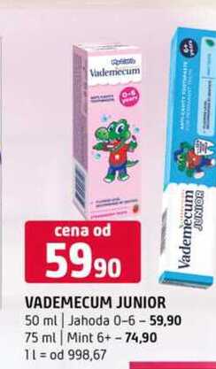 VADEMECUM JUNIOR 50 ml Jahoda 0-6 75 ml 