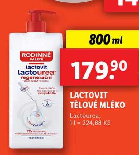 LACTOVIT TĚLOVÉ MLÉKO, 800 ml