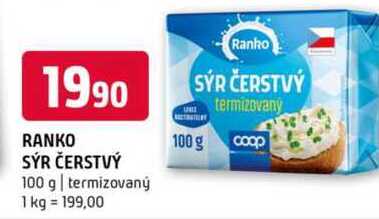 RANKO SÝR ČERSTVÝ 100 g termizovaný 