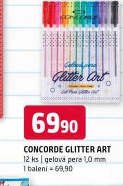 CONCORDE GLITTER ART 12 ks gelová pera 1,0 mm 1 balení 
