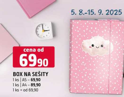 BOX NA SEŠITY 1 ks A5 
