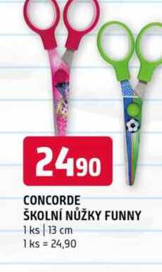 CONCORDE ŠKOLNÍ NŮŽKY FUNNY 1 ks 13 cm 