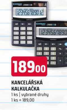 KANCELÁŘSKÁ KALKULAČKA 1 ks vybrané druhy