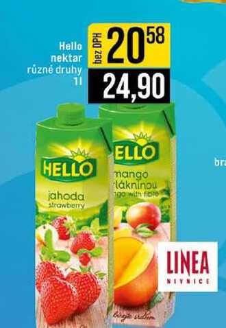 Hello nektar různé druhy 1l