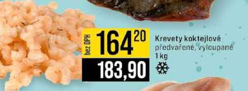 Krevety koktejlové předvařené, vyloupané 1kg