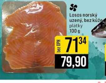 Losos norský uzený, bez kůže plátky 100 g