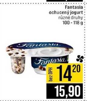 Fantasia ochucený jogurt různé druhy 100-118 g