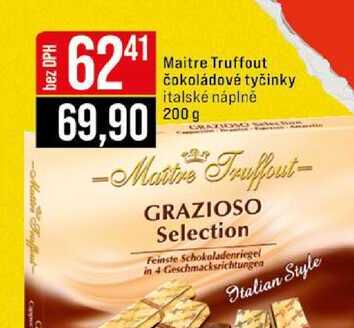 Maitre Truffout čokoládové tyčinky italské náplně 200 g
