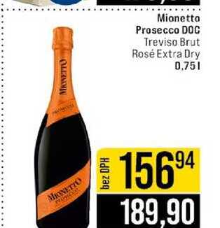 Mionetto Prosecco DOC Treviso Brut Rosé Extra Dry 0,75l