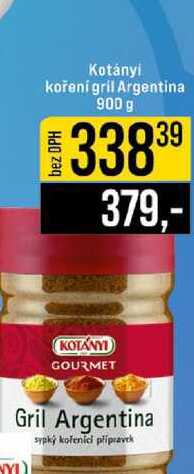 Kotányi koření gril Argentina 900 g 
