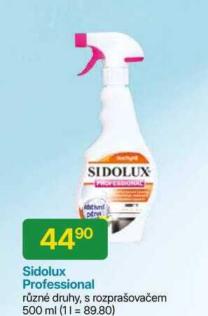 Sidolux Professional různé druhy, s rozprašovačem 500 ml